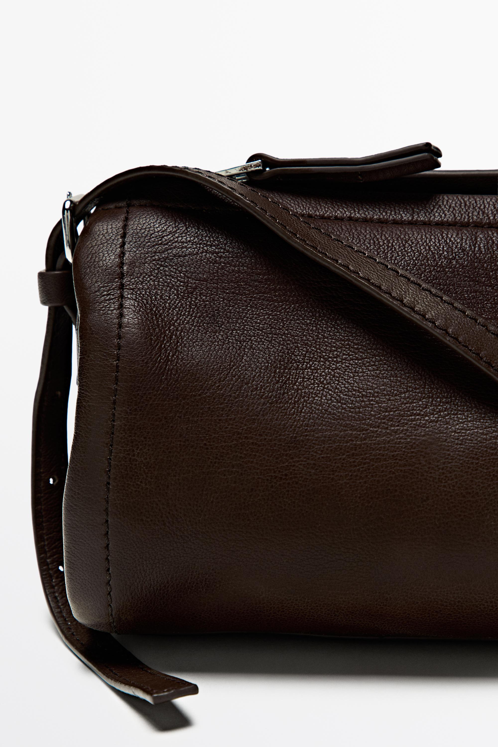 Sac bandoulière en cuir nappa